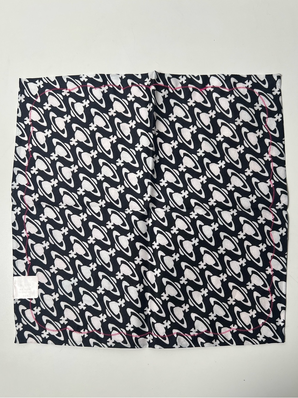 Vivienne Westwood Embroidered Orb Y2K Cotton Bandana Handkerchief Scarf - Picture 7 of 9